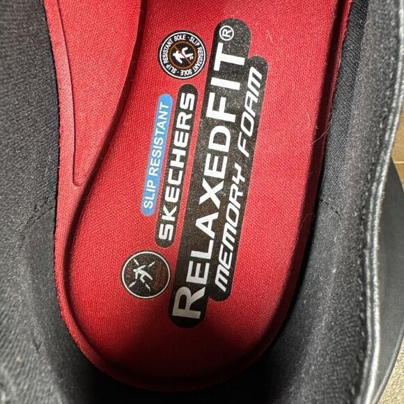 Skechers Mens Size 11 Black Work Relaxed Fit Gretna Slip Resistant Slip On Shoes - Picture 7 of 10